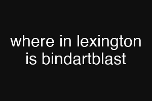 where in lexington is bindartblast